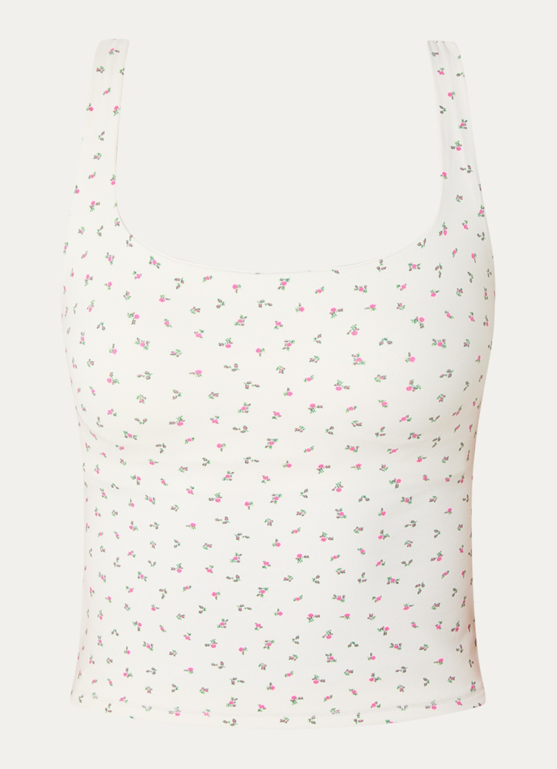 NikeSKIMS Matte trainings crop top met stretch - voorkant 2 gebroken wit