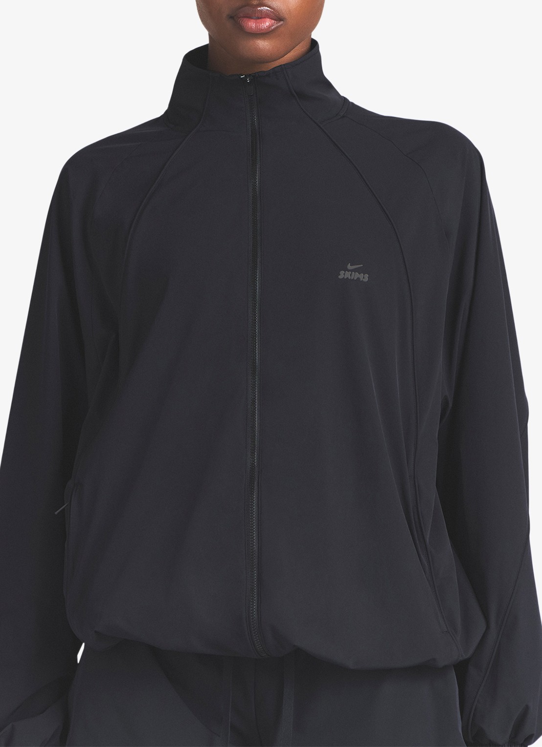 NikeSKIMS Oversized trackvest met logo en ritszakken - detail 2 zwart
