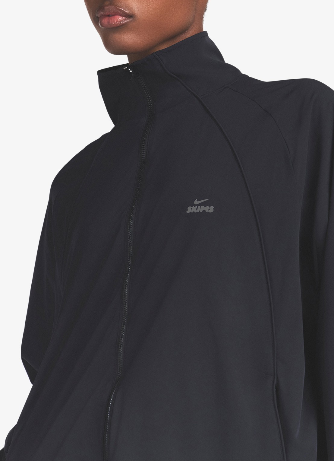 NikeSKIMS Oversized trackvest met logo en ritszakken - detail 3 zwart