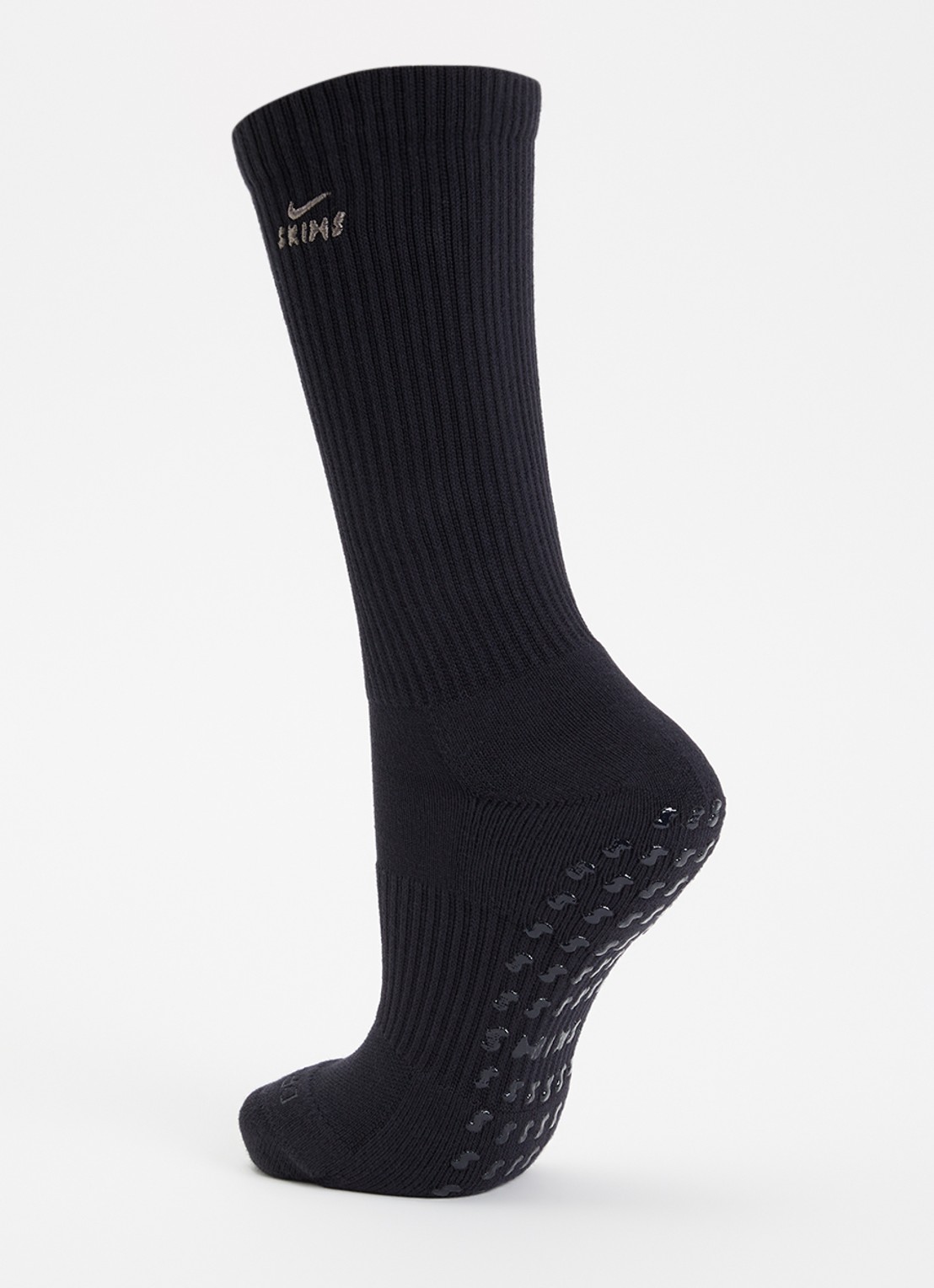 NikeSKIMS Pilates Grip sportsokken in katoenblend met logoborduring - detail 3 zwart