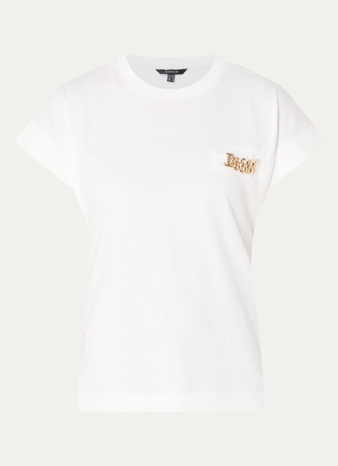 NIKKIE Aleena T-shirt met ronde hals - voorkant 2 wit