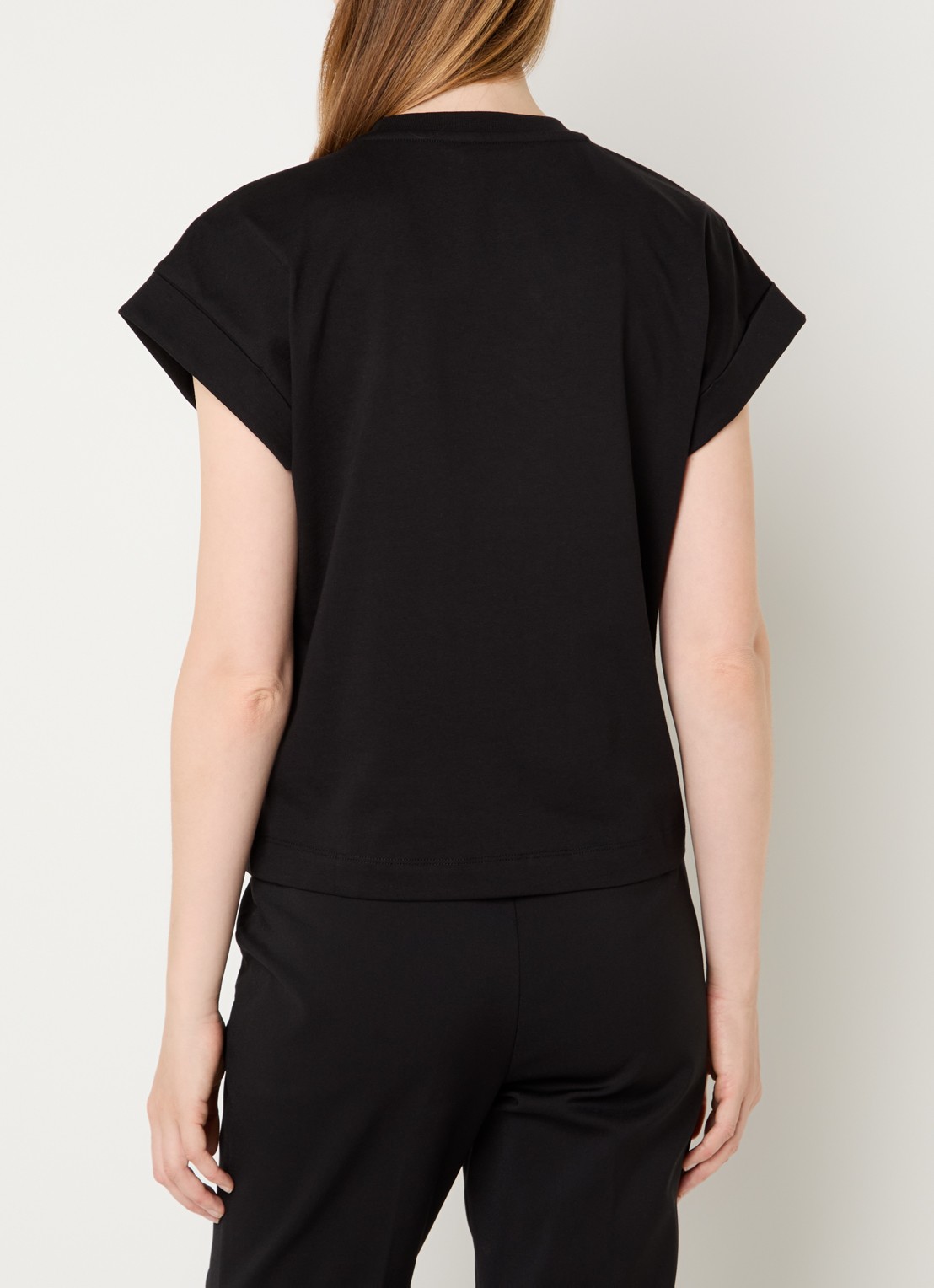 NIKKIE Aleena T-shirt met ronde hals - achterkant zwart