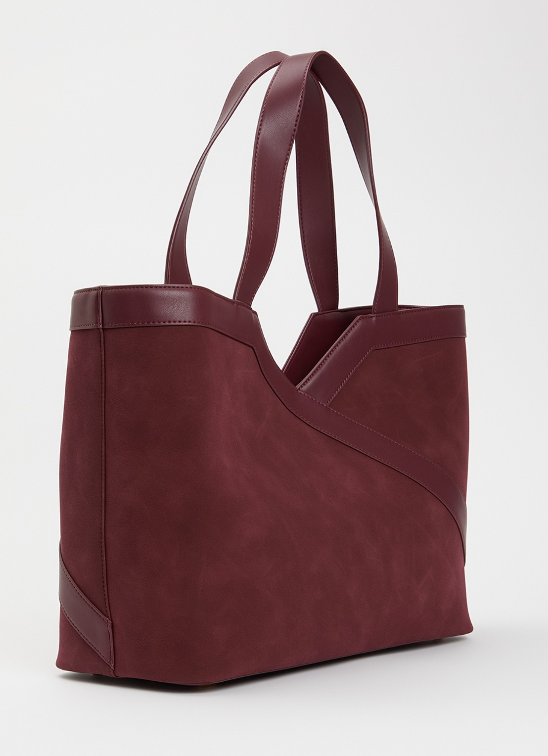 NIKKIE Alvin shopper met logo - achterkant bordeauxrood