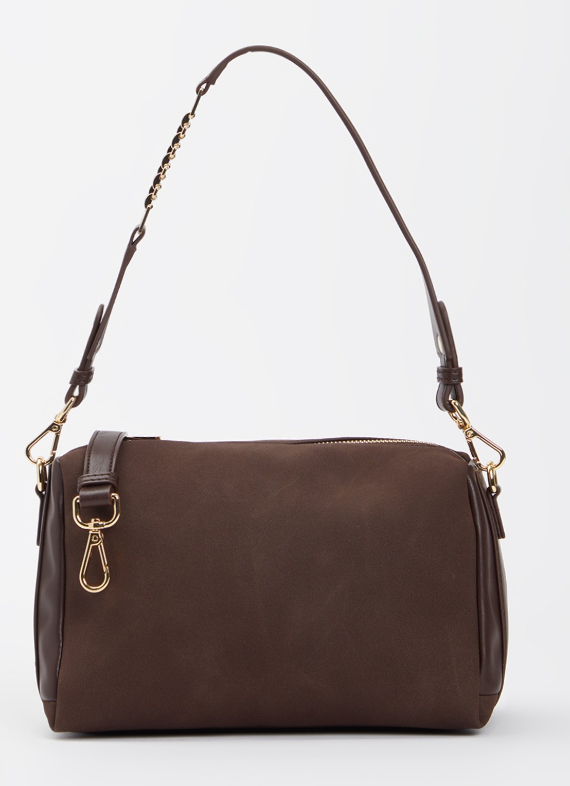 NIKKIE Amandelien small schoudertas met afneembare schouderriem  - voorkant 5 chocoladebruin