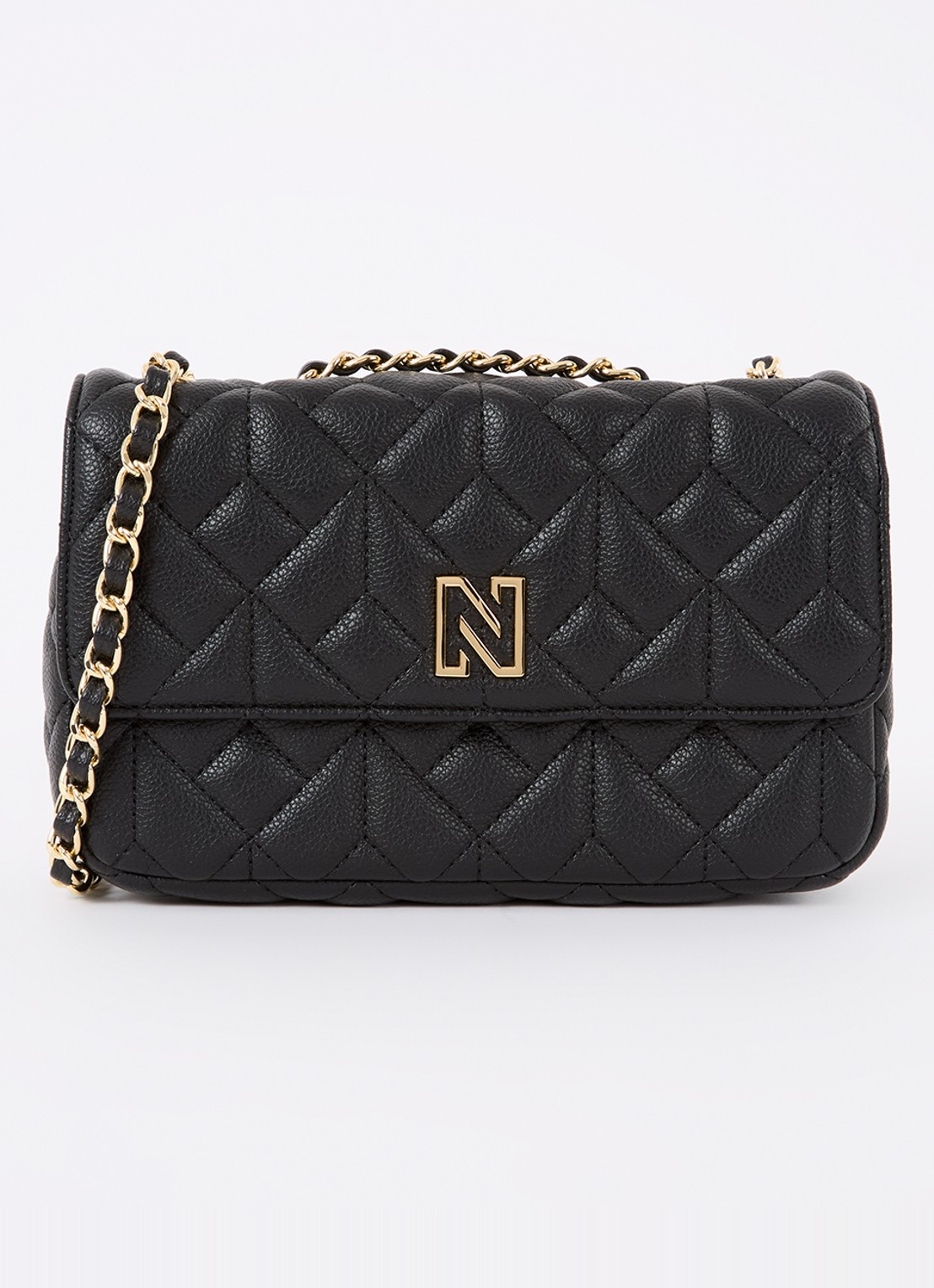 NIKKIE Ann crossbodytas met verstelbare schouderriem - voorkant 2 zwart