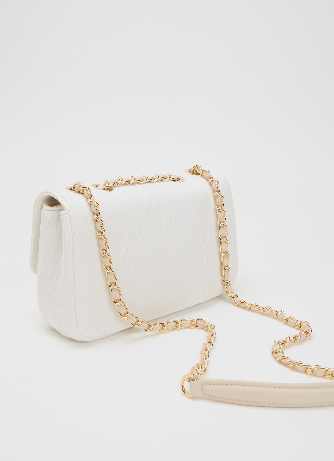 NIKKIE Ann Structured schoudertas met logo - achterkant 4 gebroken wit