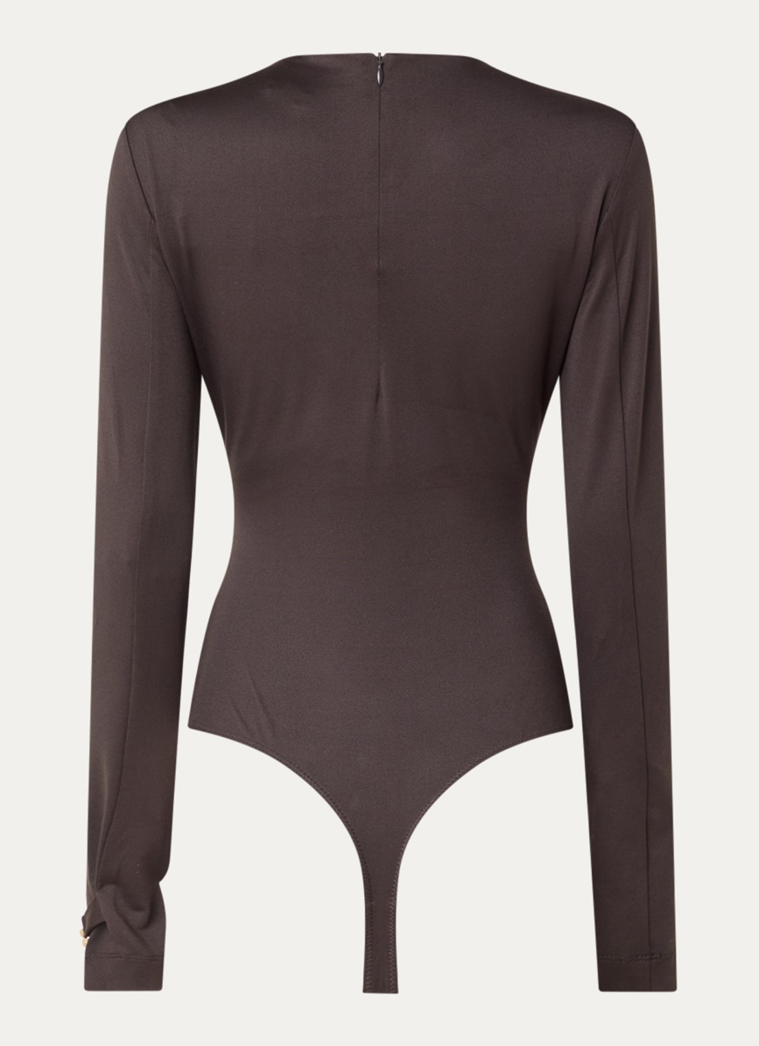 NIKKIE Annabel body met ronde hals - achterkant 4 donkerbruin