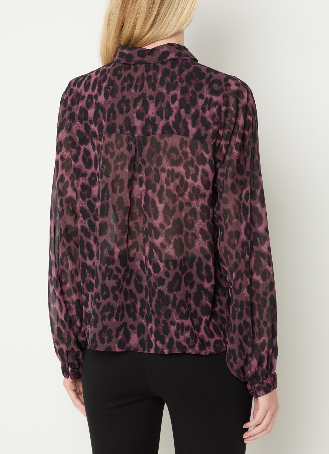 NIKKIE Arabella blouse met panterprint - achterkant 4 rood