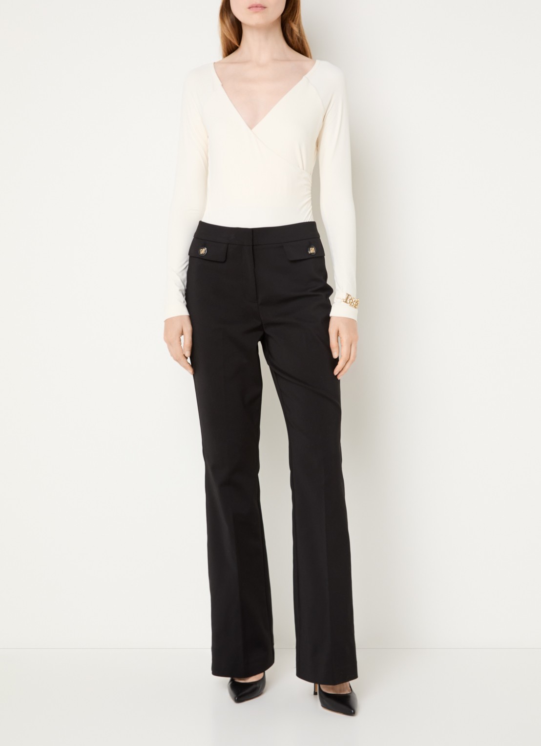 NIKKIE Ariela body top met stretch - voorkant 2 felgroen