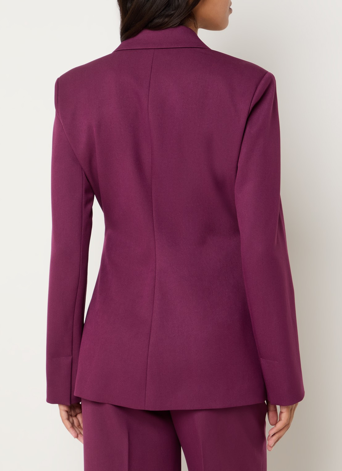 NIKKIE Ashira double-breasted blazer met schoudervulling - achterkant 4 aubergine