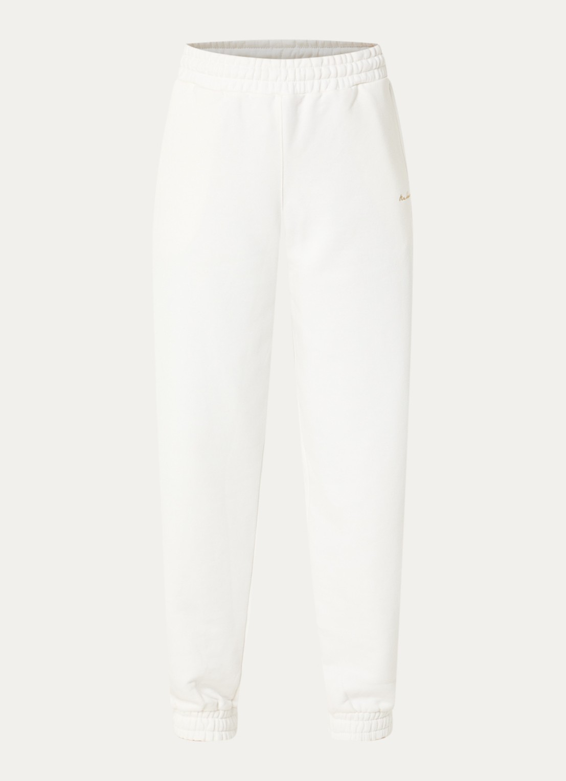 NIKKIE Avaleigh loose fit tappered fit joggingbroek met logo - voorkant 3 creme