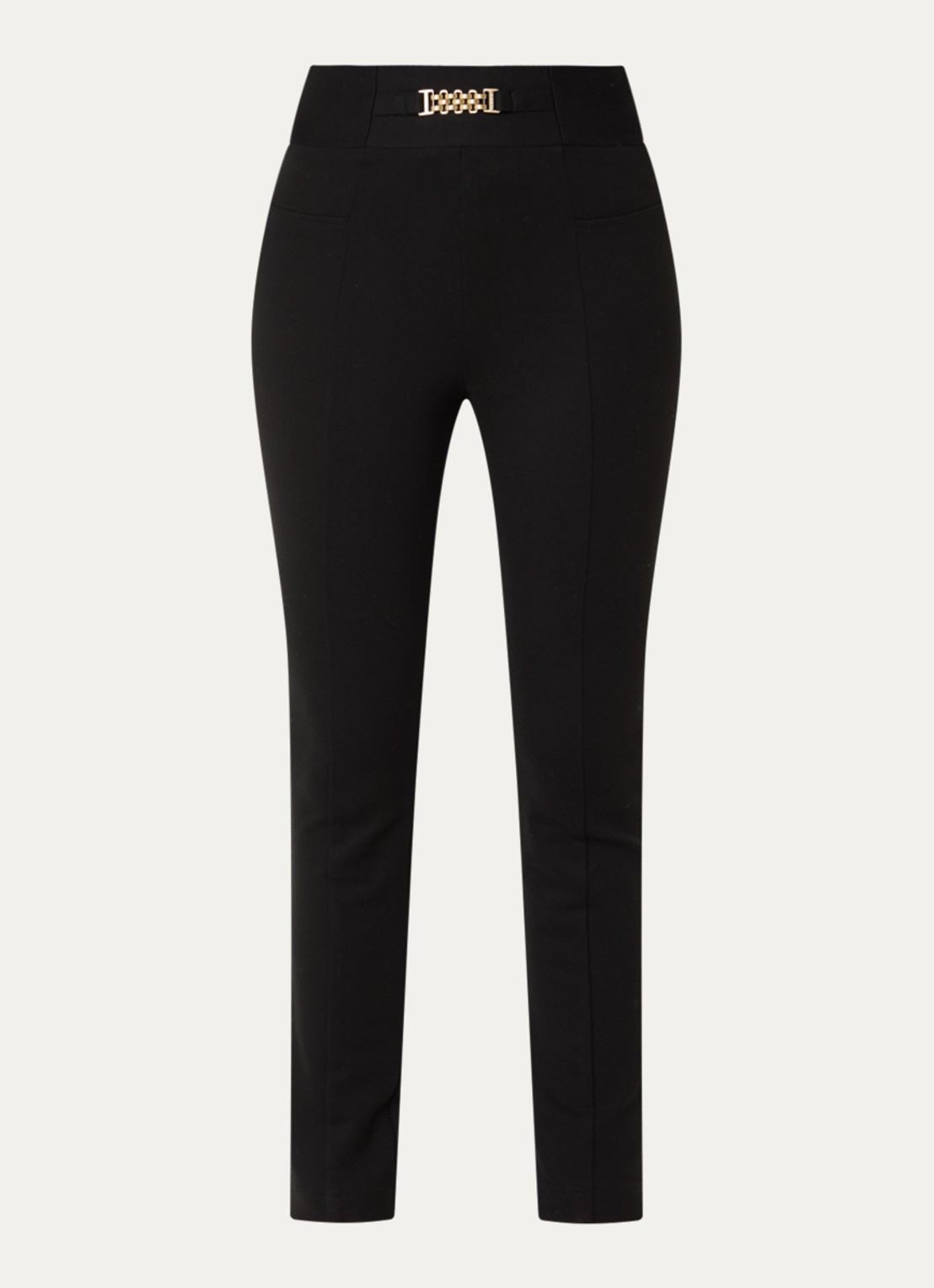 NIKKIE Ayden high waist skinny fit broek - voorkant zwart