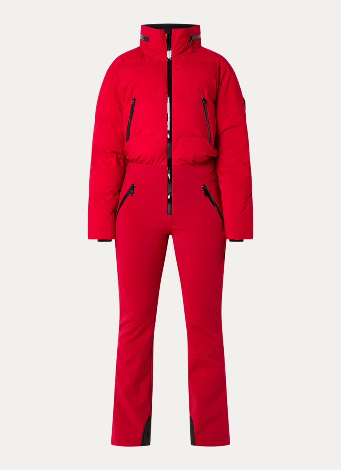 NIKKIE Gemma flared fit skipak met opbergbare capuchon en ritszakken - voorkant 6 rood