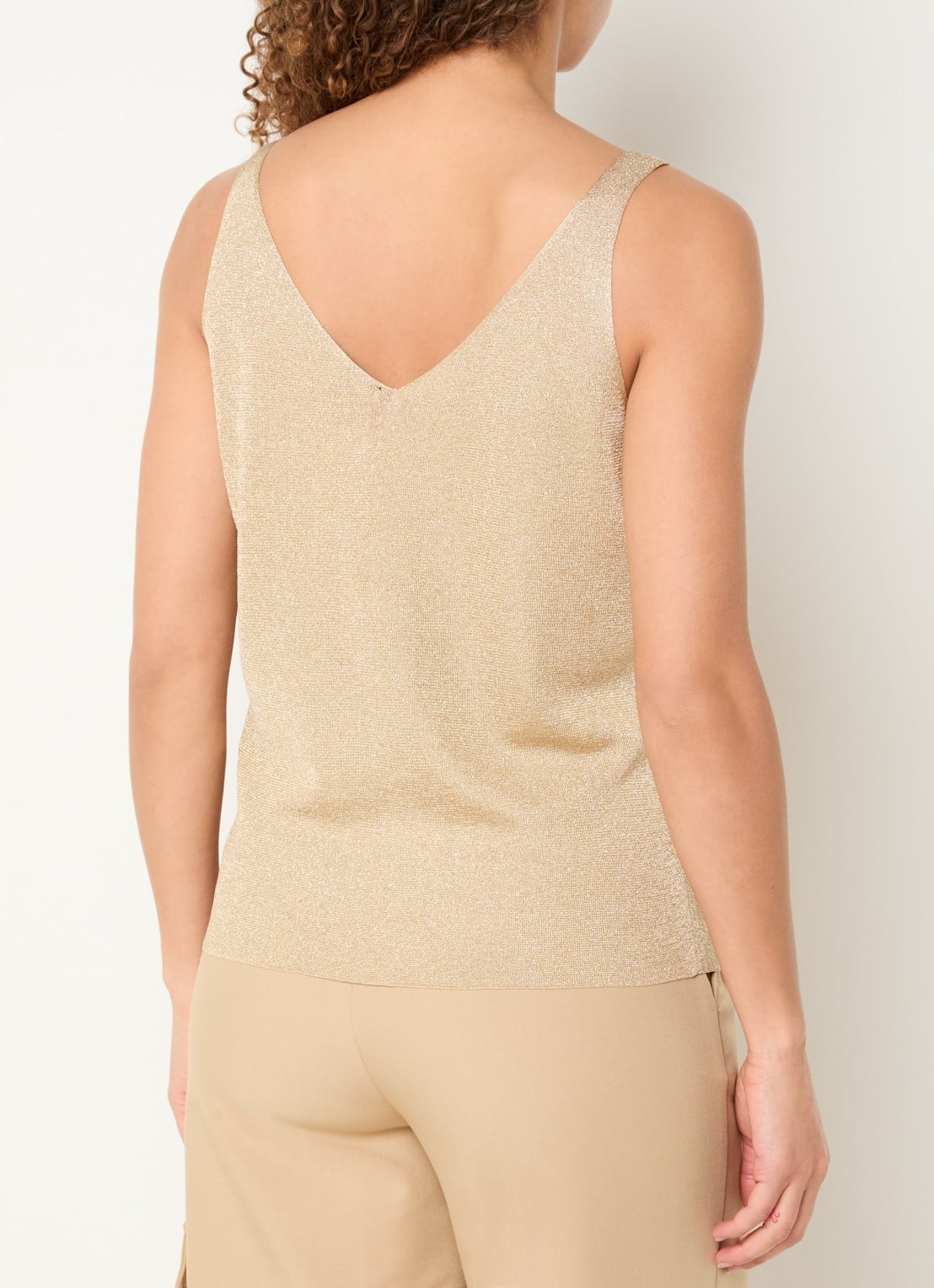 NIKKIE Indio top met strass - achterkant 4 goud
