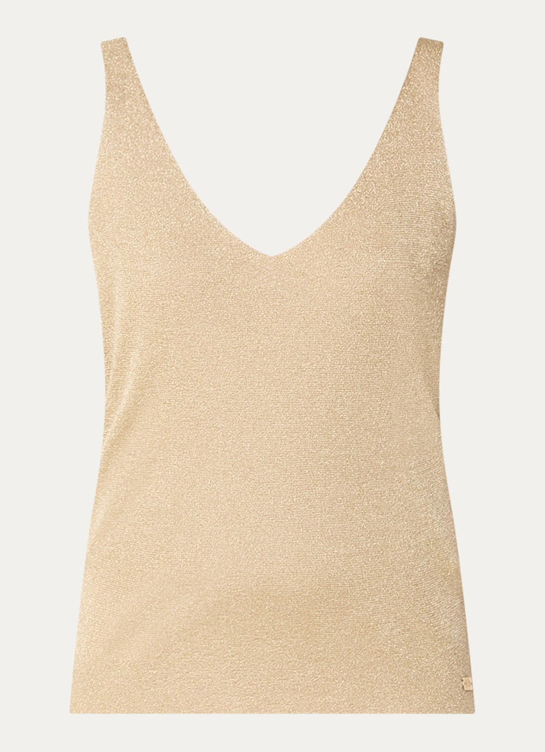 NIKKIE Indio top met strass - voorkant goud