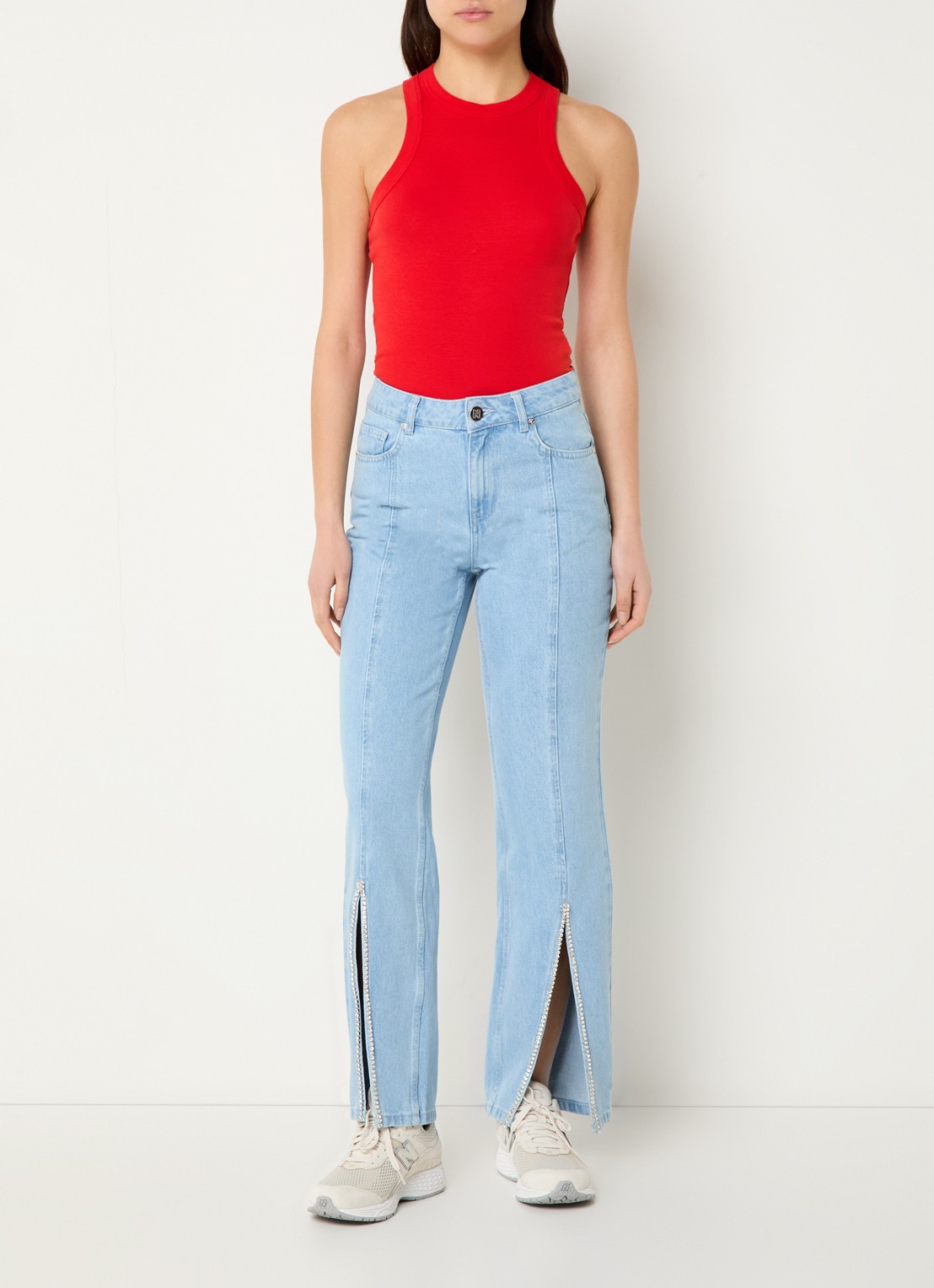 NIKKIE Irece tanktop met ronde hals  - voorkant 4 rood