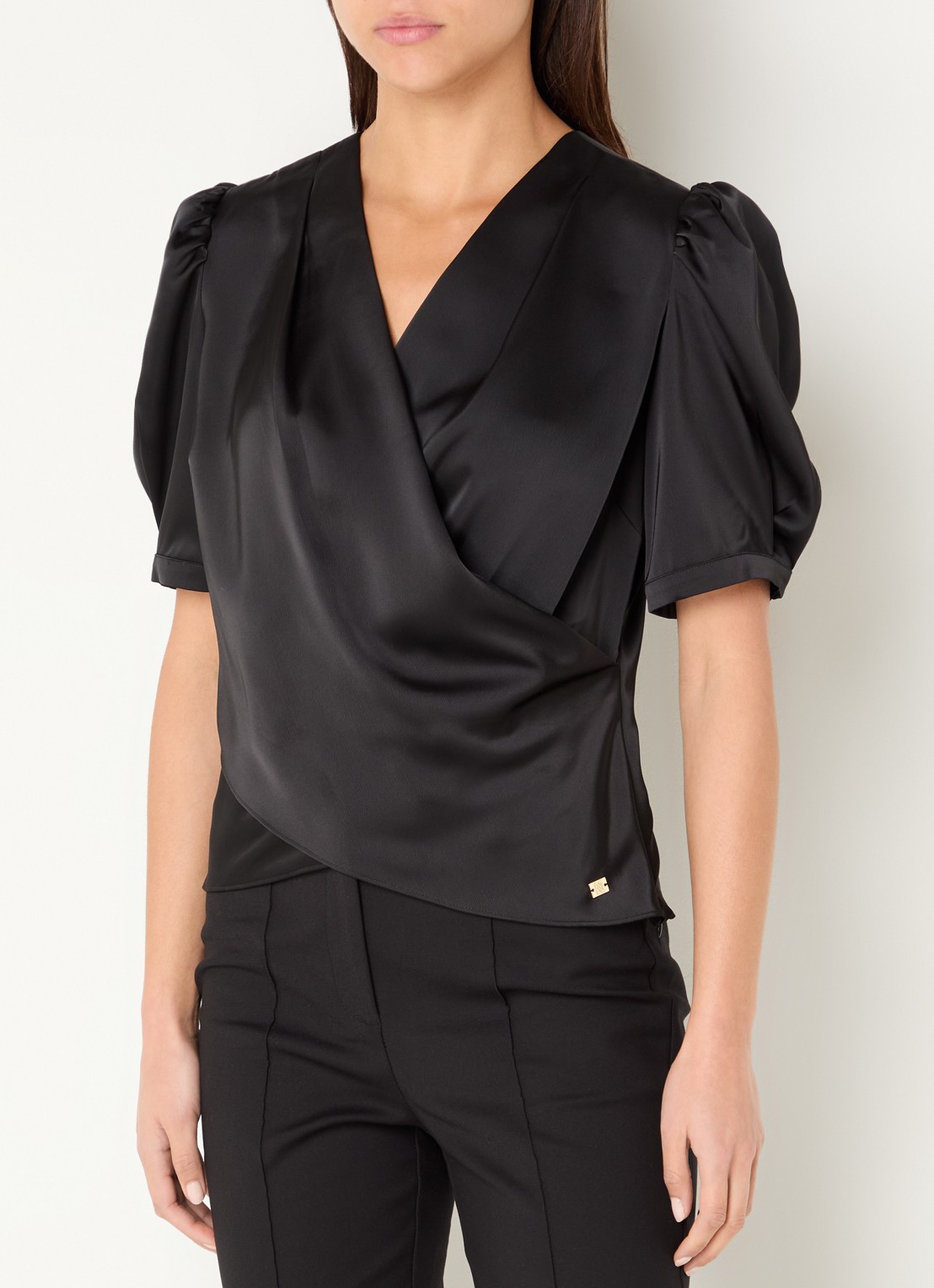 NIKKIE Kransis tuniek met pofmouwen - detail 4 zwart