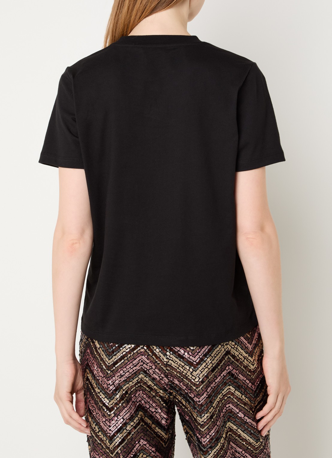 NIKKIE N Chains T-shirt met logo - achterkant 2 zwart