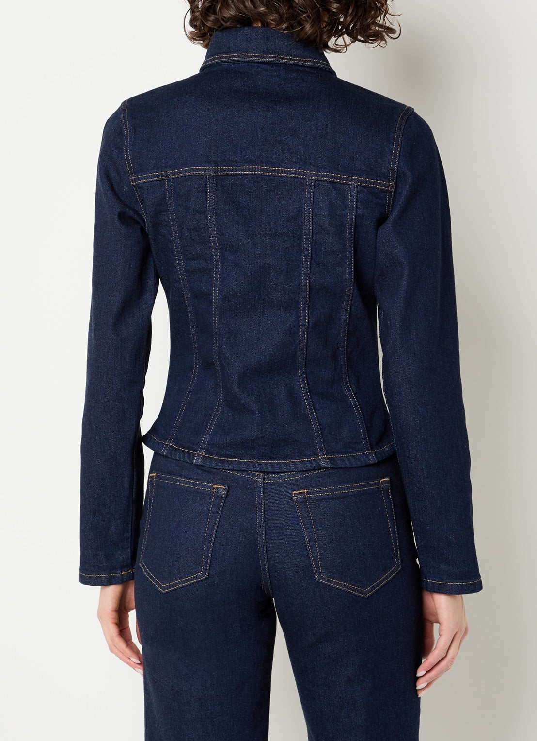 NIKKIE Obra blouse van denim - achterkant 3 indigo