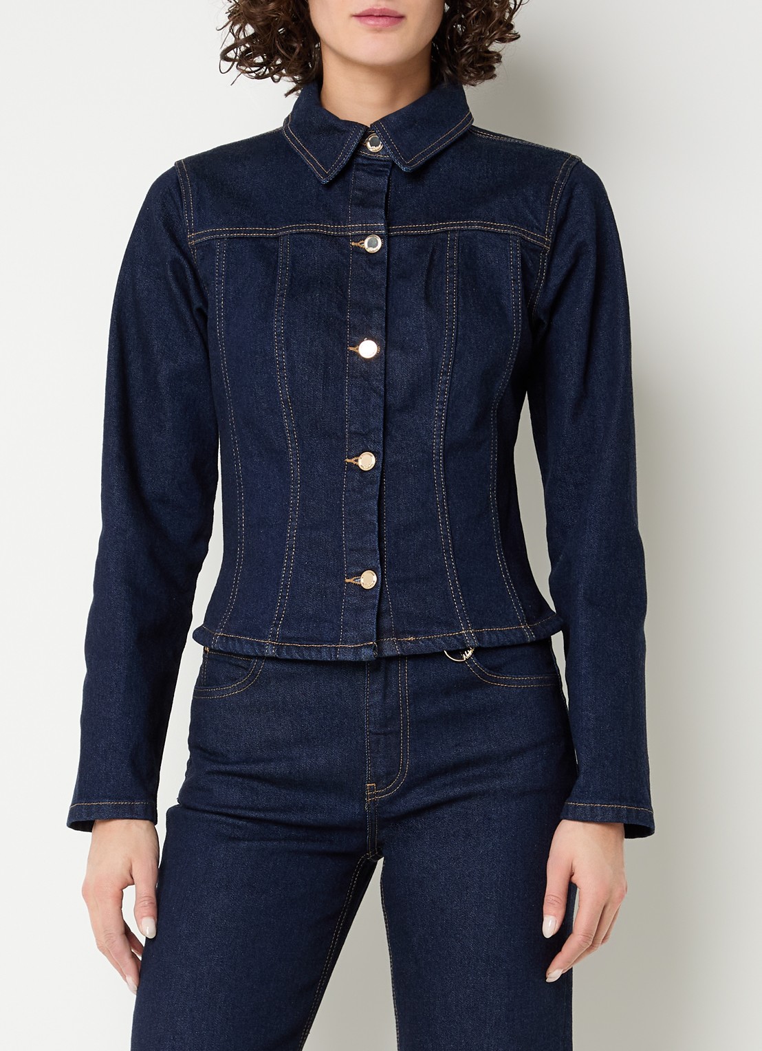 NIKKIE Obra blouse van denim - detail 4 indigo