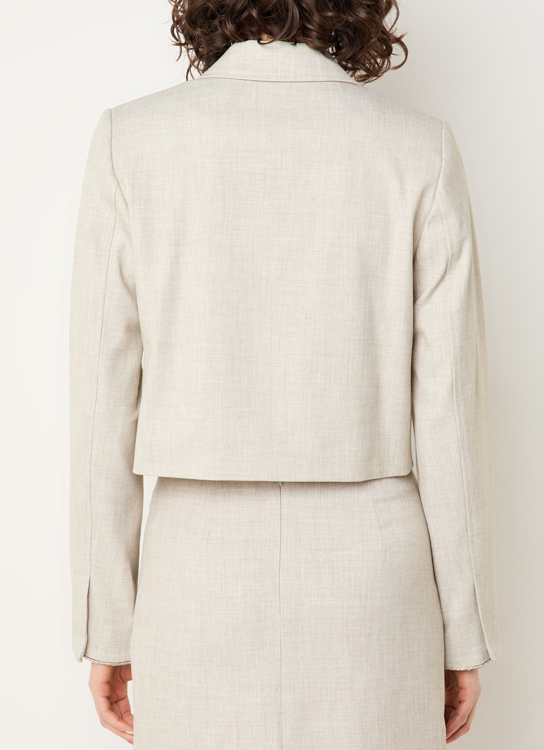 NIKKIE Pateete cropped blazer - achterkant 3 beige