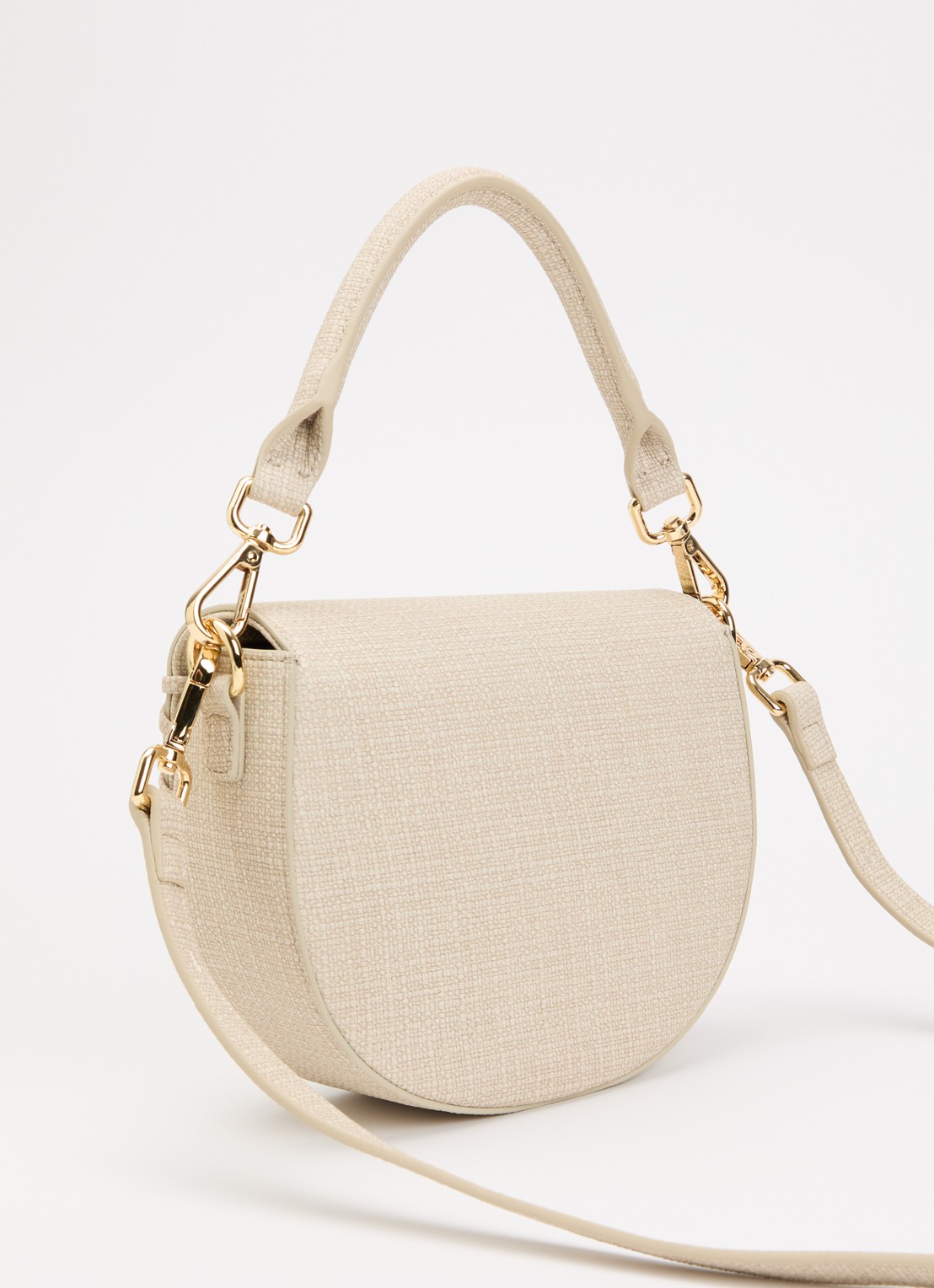 NIKKIE Pelano Lace-Up schoudertas met afneembare schouderriem - achterkant creme