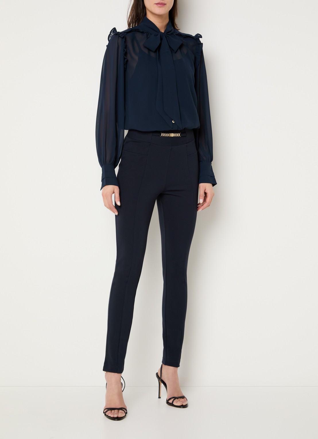 NIKKIE Pelhem high waist legging - voorkant 3 donkerblauw