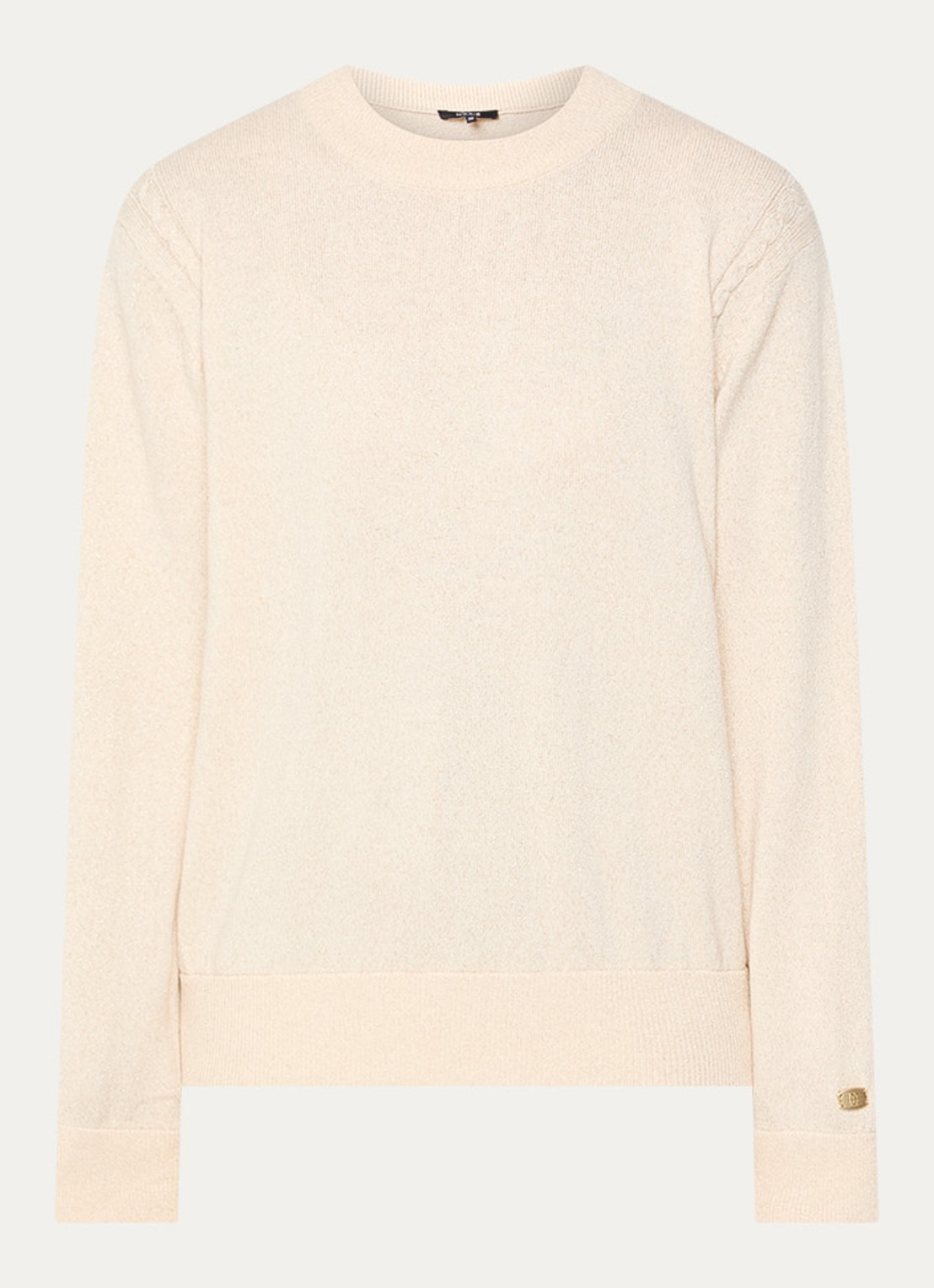 NIKKIE Pesaro fijngebreide trui in wolblend met lurex - voorkant 3 creme