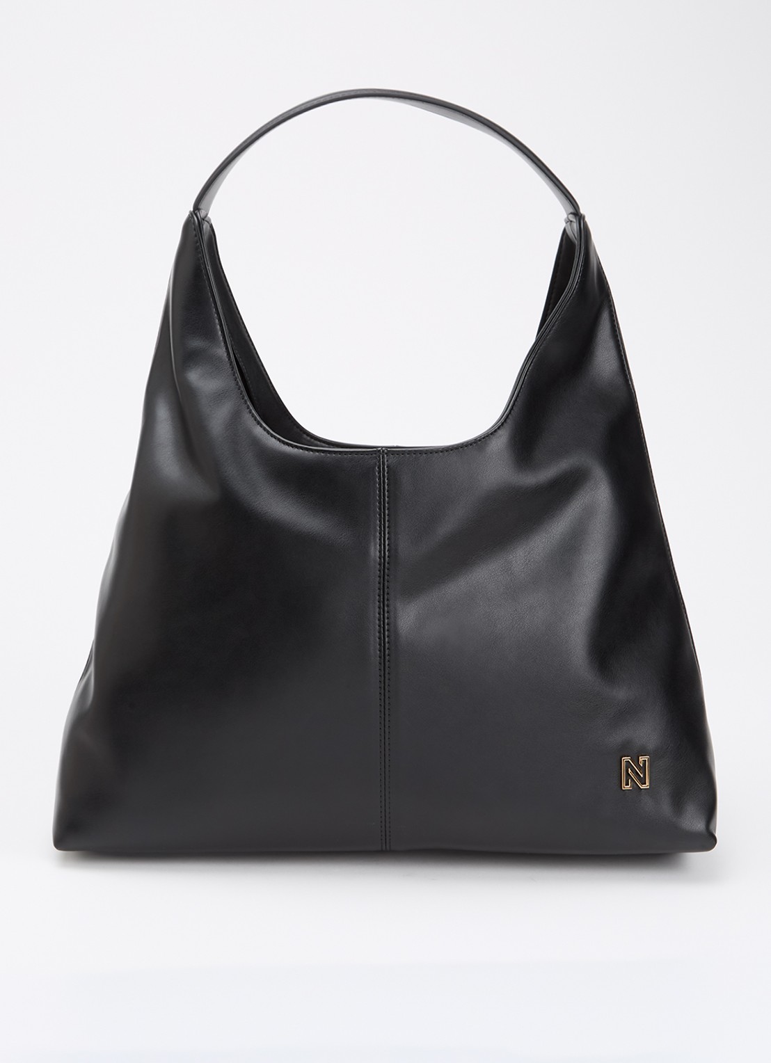 NIKKIE Puri shopper met logo - voorkant 2 zwart