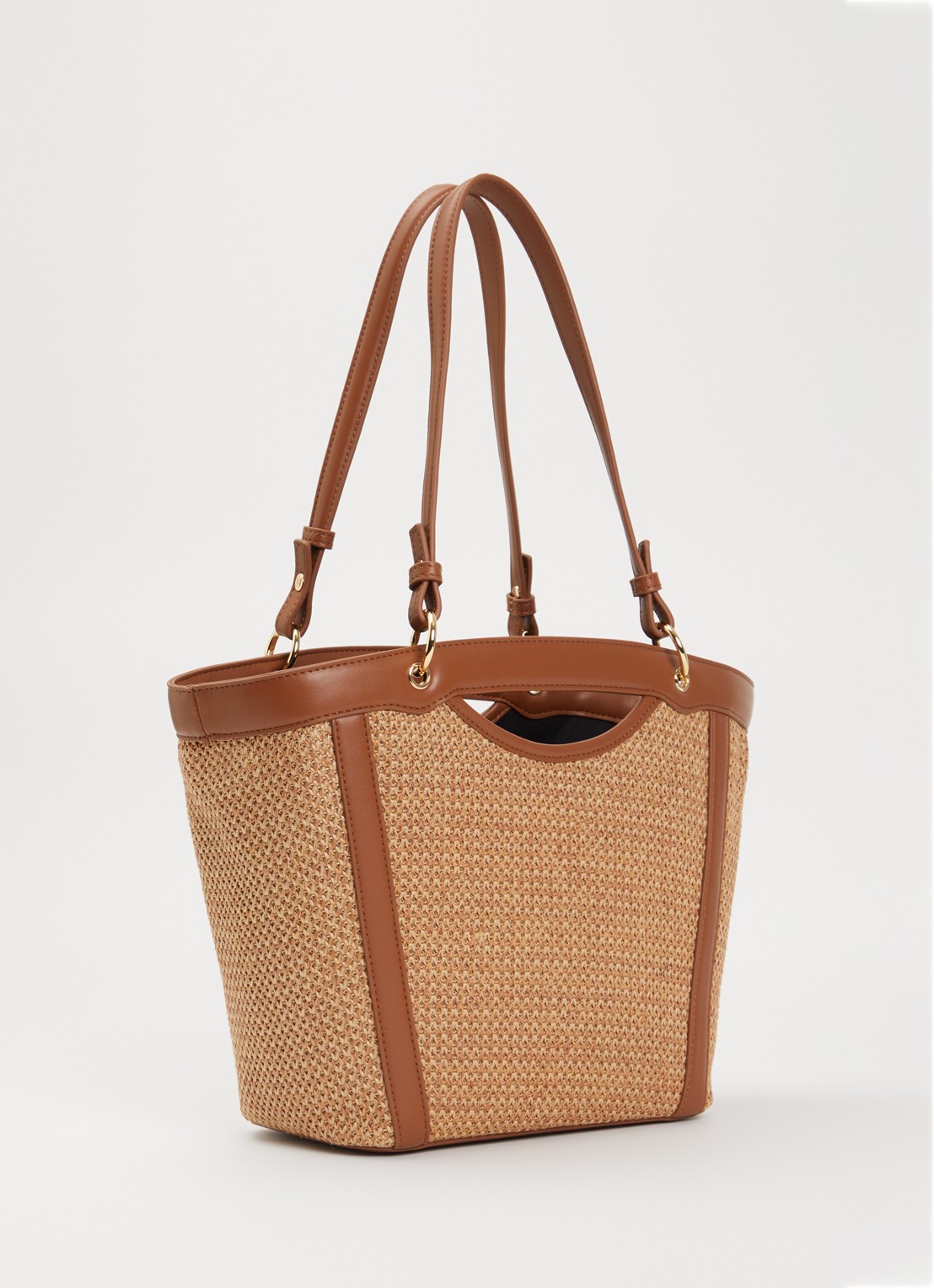 NIKKIE Reasi shopper met logo - achterkant camel