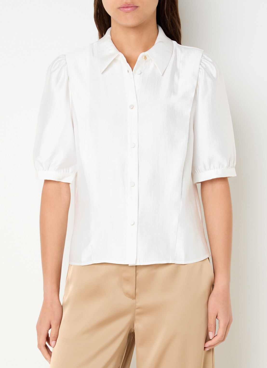 NIKKIE Relizane blouse met plooidetail - detail 4 wit