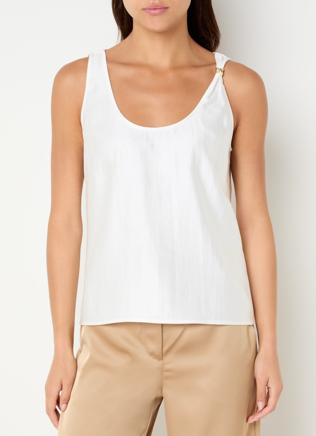NIKKIE Relizane top met metallic finish - detail 4 wit