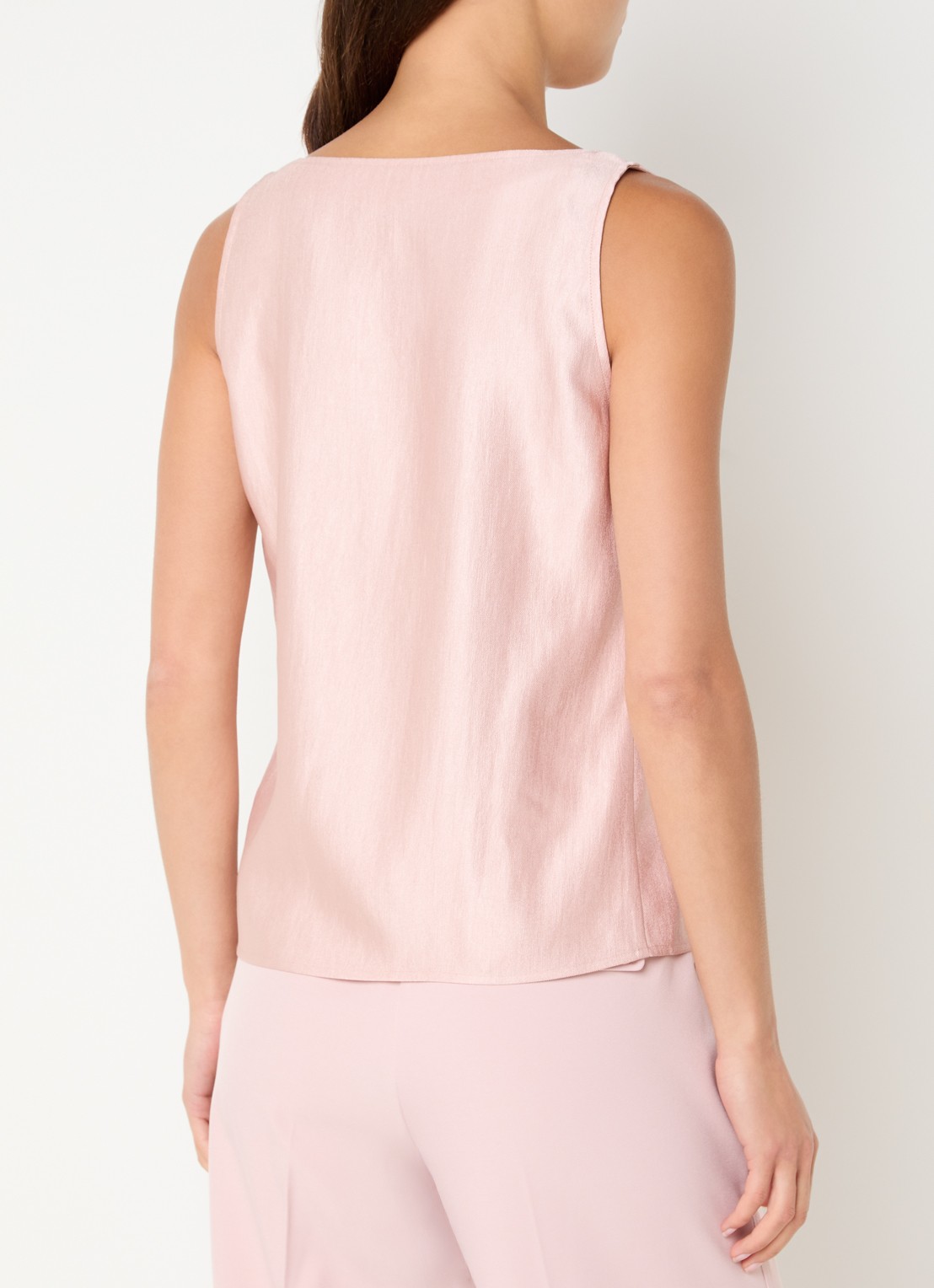 NIKKIE Relizane top met metallic finish - achterkant 4 zalmroze