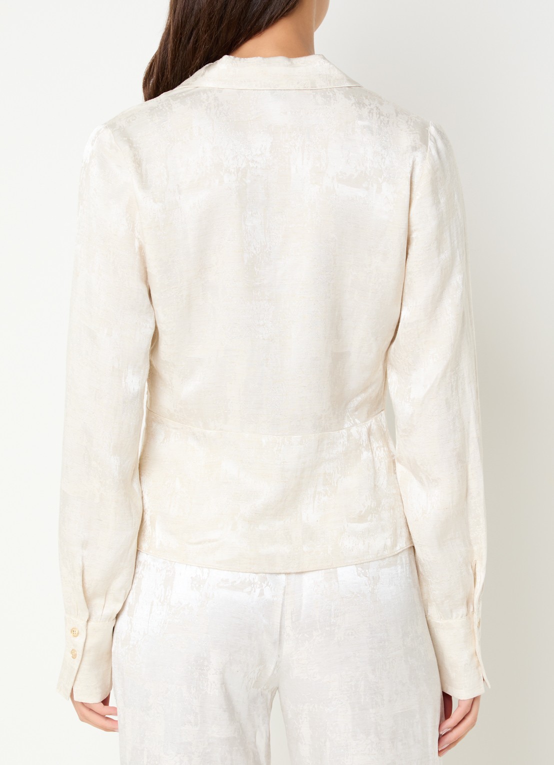 NIKKIE Rialto tuniek met V-hals - achterkant creme