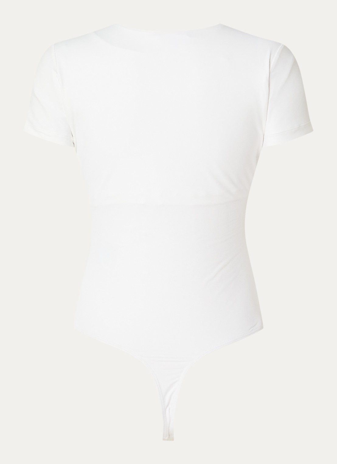 NIKKIE Rubio body top met gedrapeerd detail - achterkant wit