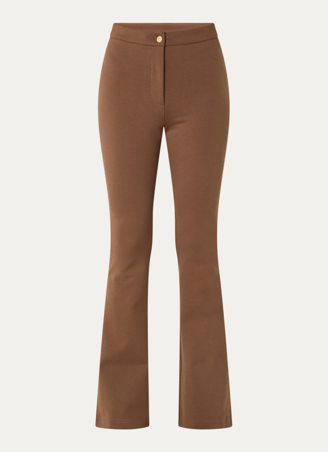 NIKKIE Ruvato high waist flared fit pantalon met stretch - voorkant 2 bruin