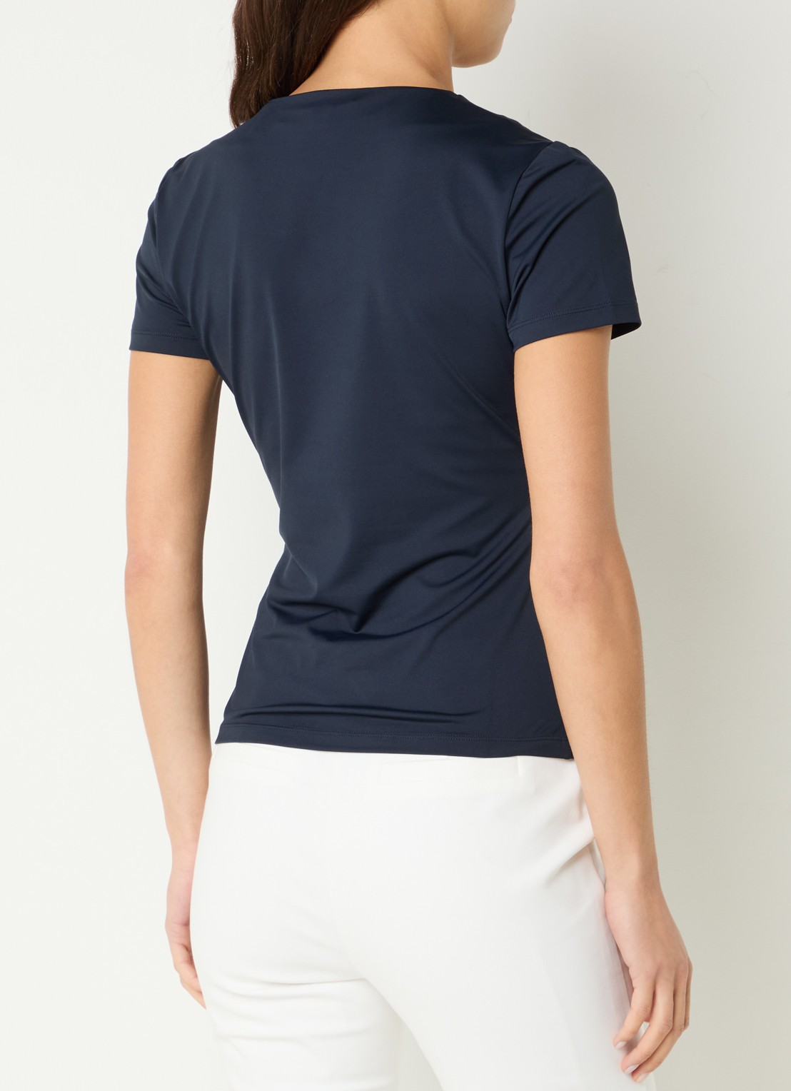 NIKKIE T-shirt met logo en strass - achterkant 4 donkerblauw