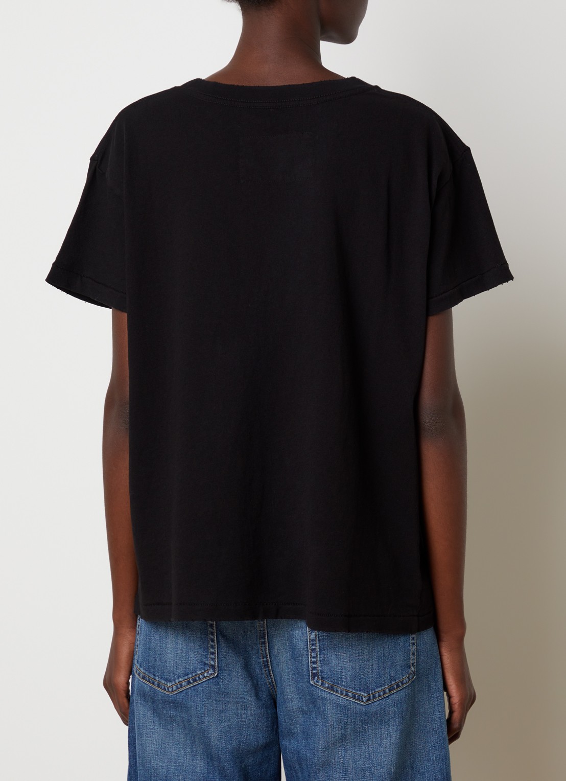 Nili Lotan Brady T-shirt met ronde hals - achterkant 5 zwart