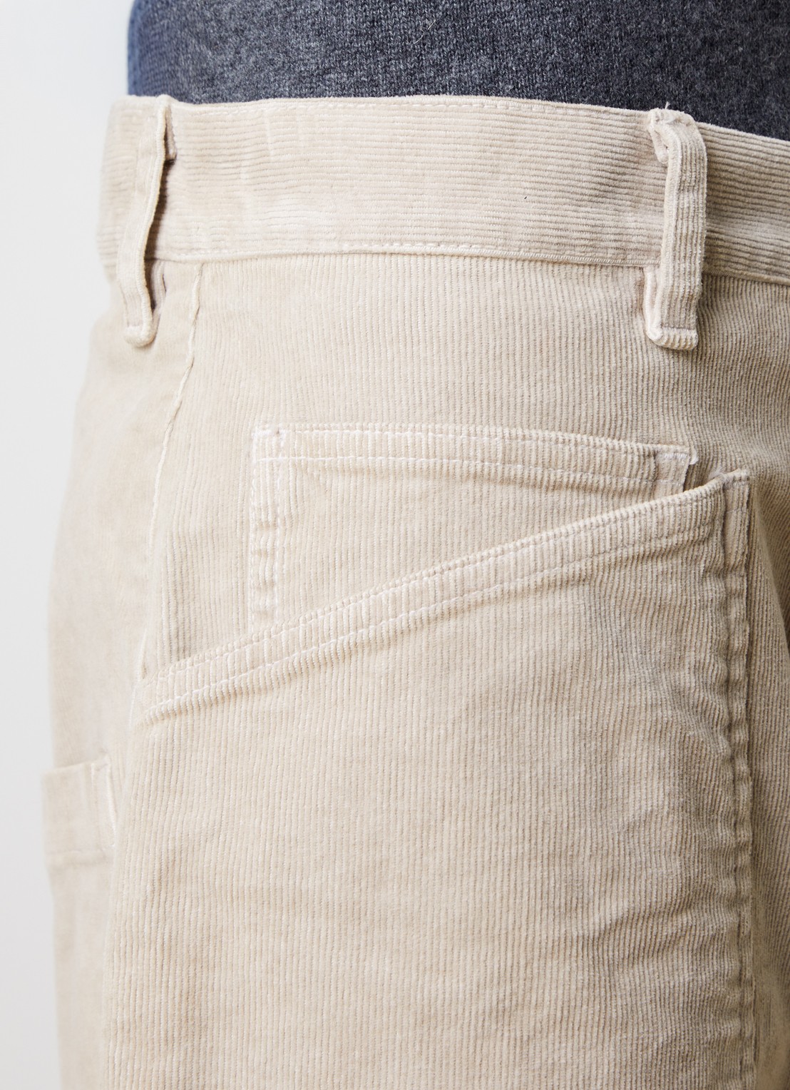 Nili Lotan Shon mid waist balloon fit broek met opgestikte zakken - detail 6 beige