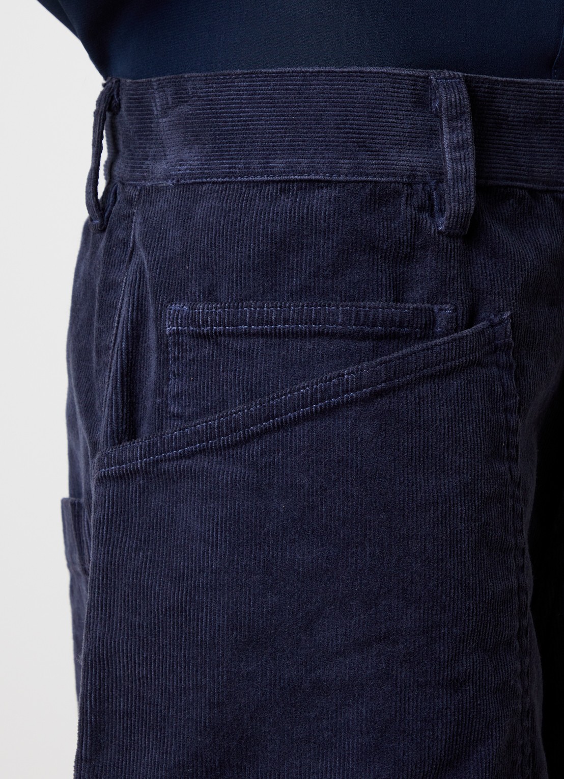 Nili Lotan Shon mid waist balloon fit broek met opgestikte zakken - detail 4 blauw
