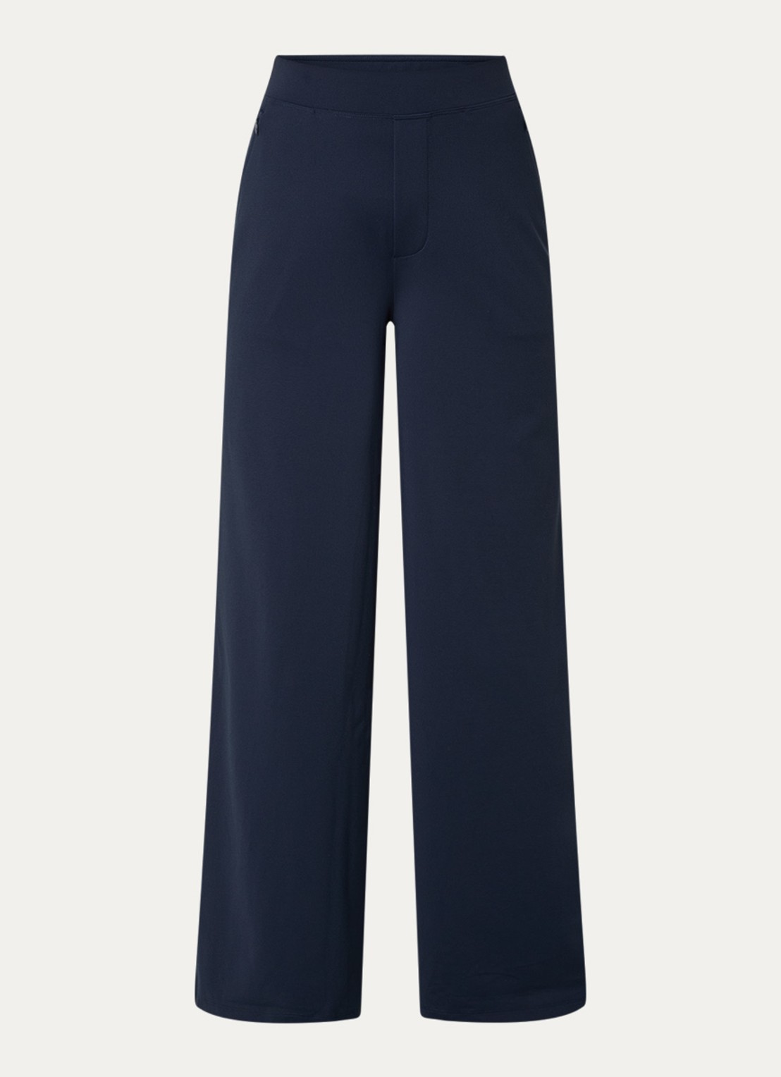 Ninepine Asana high waist wide fit pantalon - voorkant 3 donkerblauw