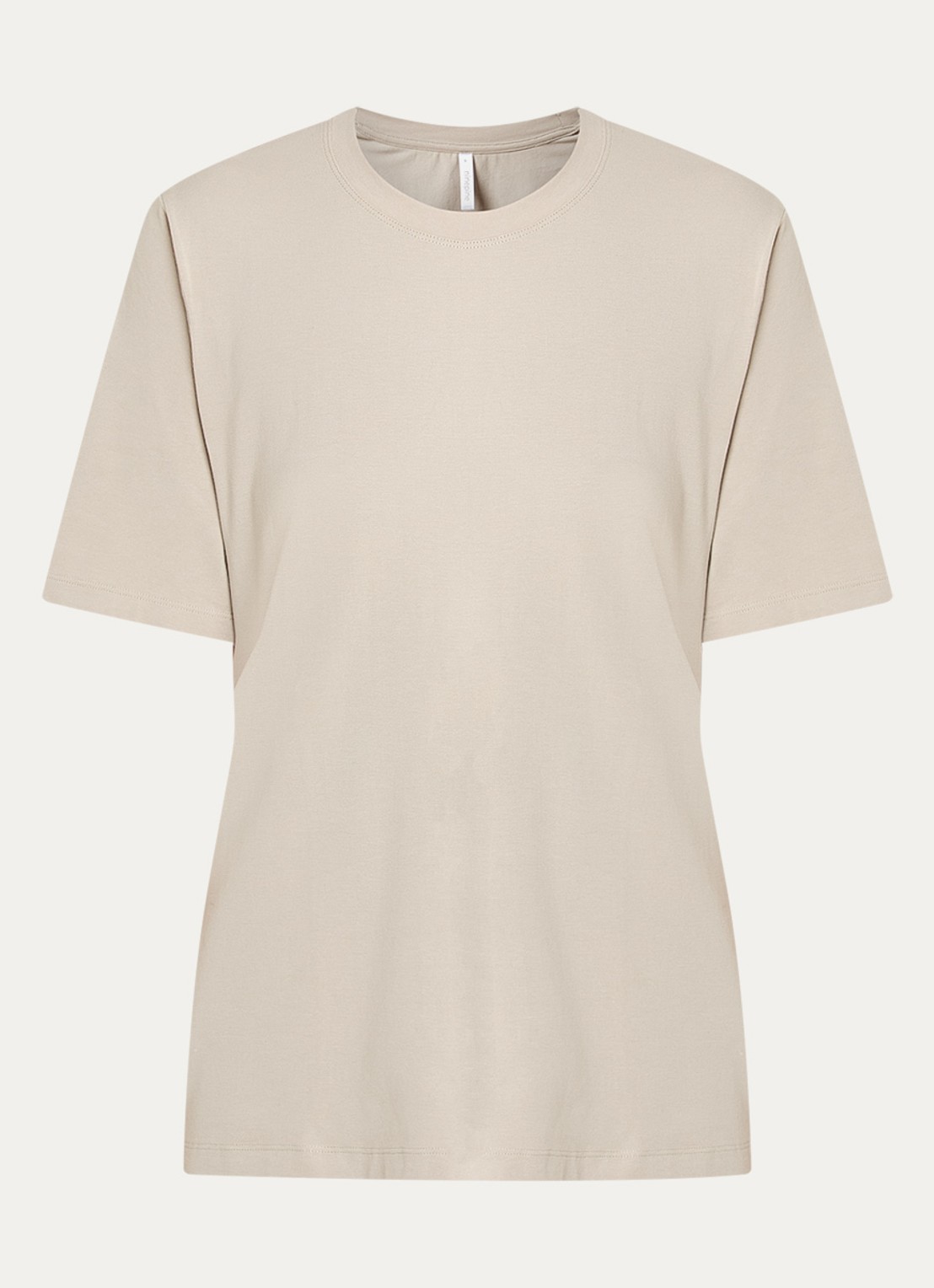 Ninepine Classic Pima T-shirt met ronde hals - voorkant khaki