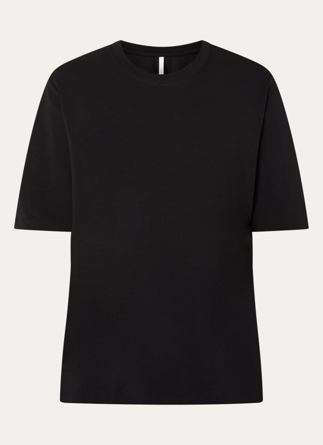 Ninepine Classic Pima T-shirt met ronde hals - voorkant zwart