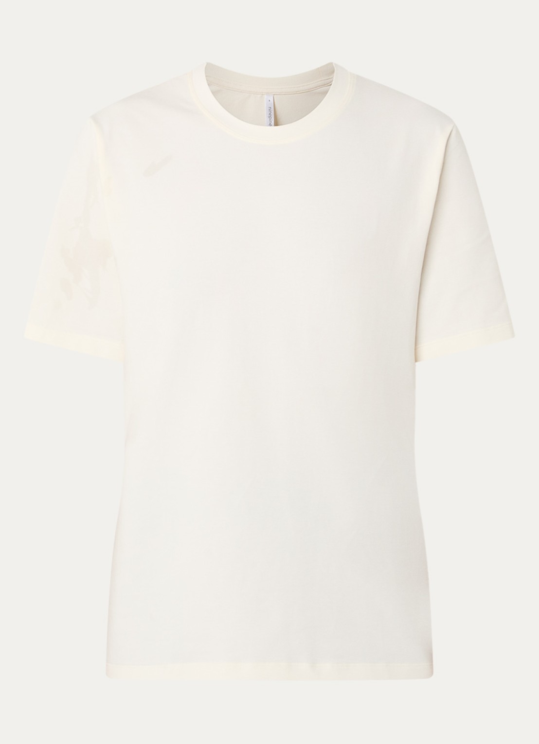 Ninepine Classic Pima T-shirt met ronde hals - voorkant gebroken wit