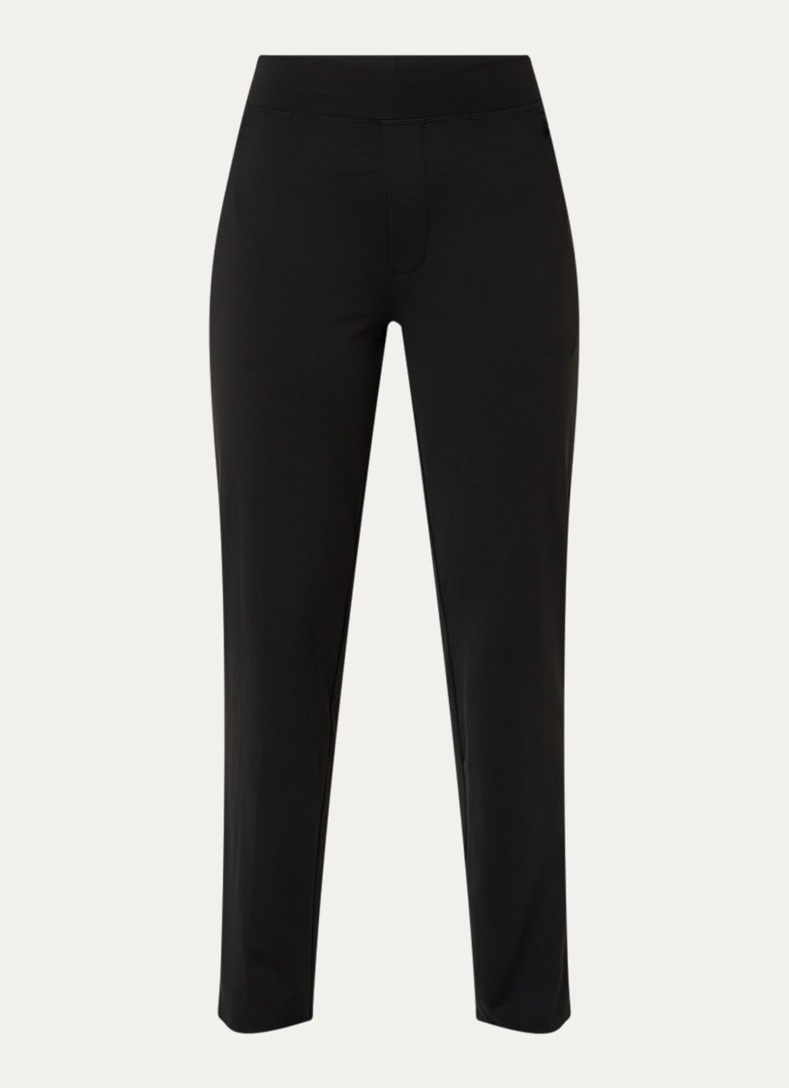 Ninepine High waist slim fit broek met ritszakken - voorkant zwart