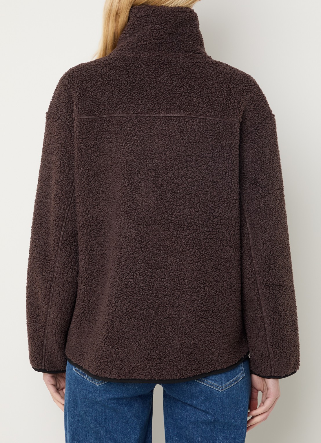 Ninepine Jack van fleece met ritszakken - achterkant 4 kastanjebruin