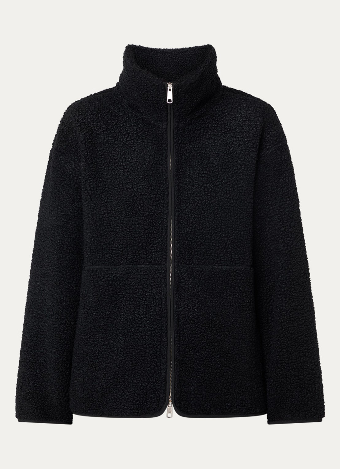 Ninepine Jack van fleece met ritszakken - voorkant zwart