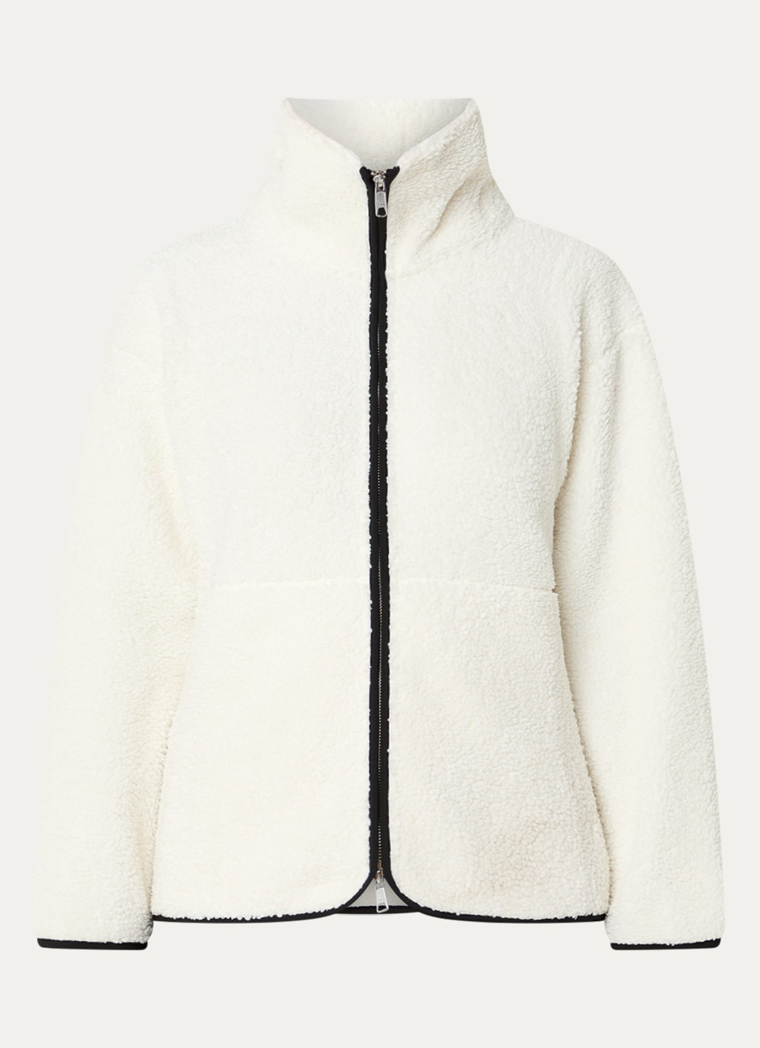 Ninepine Jack van fleece met ritszakken - voorkant gebroken wit