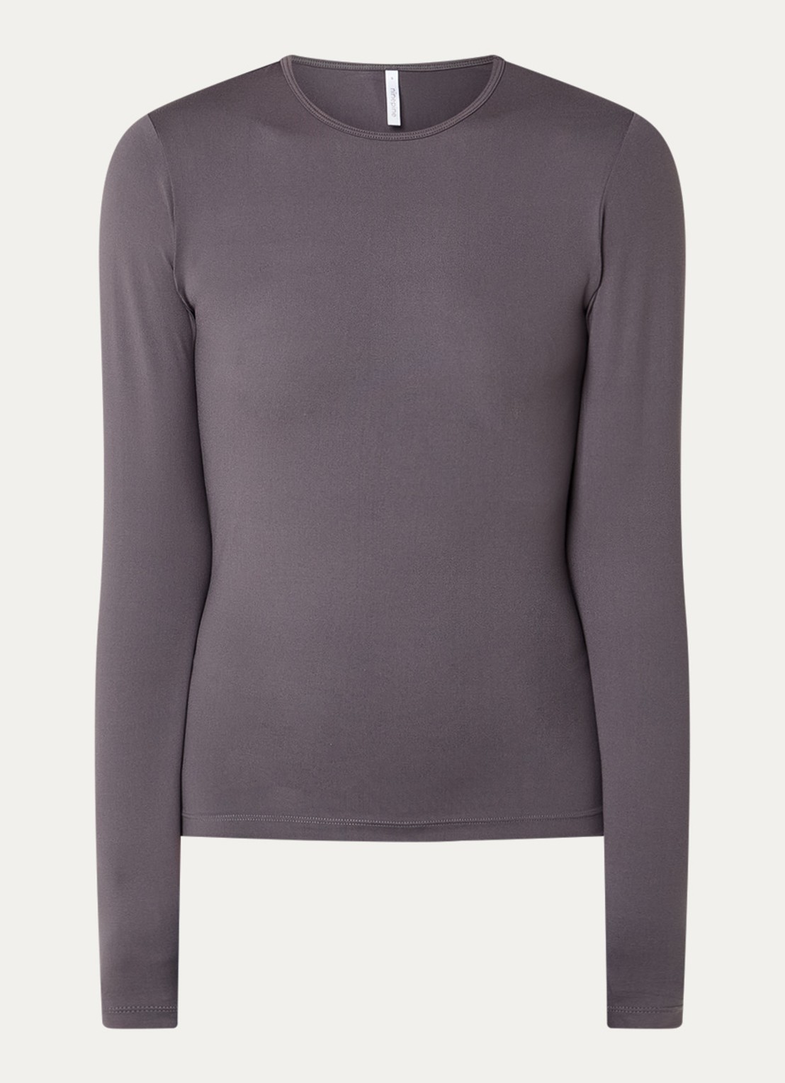 Ninepine Longsleeve van jersey - voorkant taupe