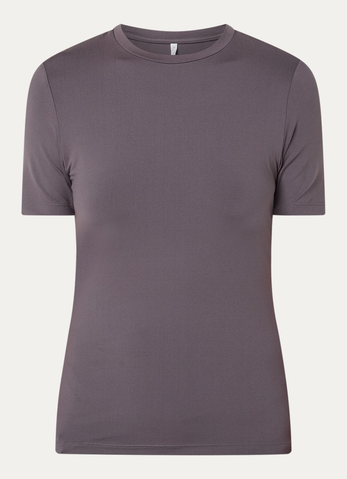 Ninepine Soft T-shirt met ronde hals - voorkant 3 taupe